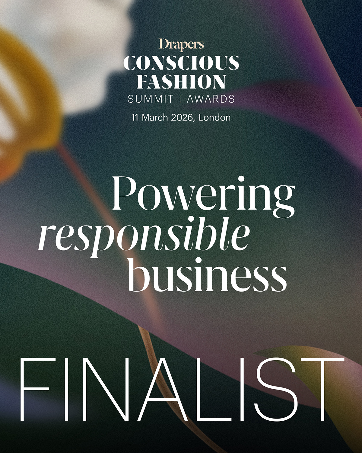 Eslando announced as finalist for Best Use of Technology for Good at Drapers Conscious Fashion Awards 2026