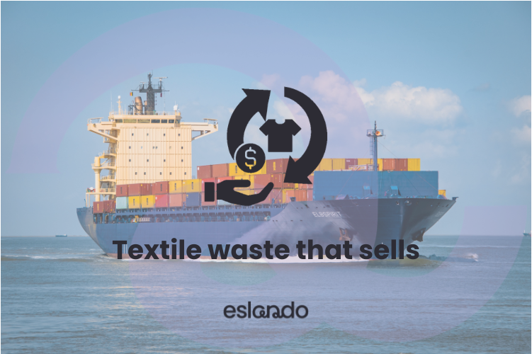 Textile waste feedstock being traded globally — what sells on Eslando marketplace